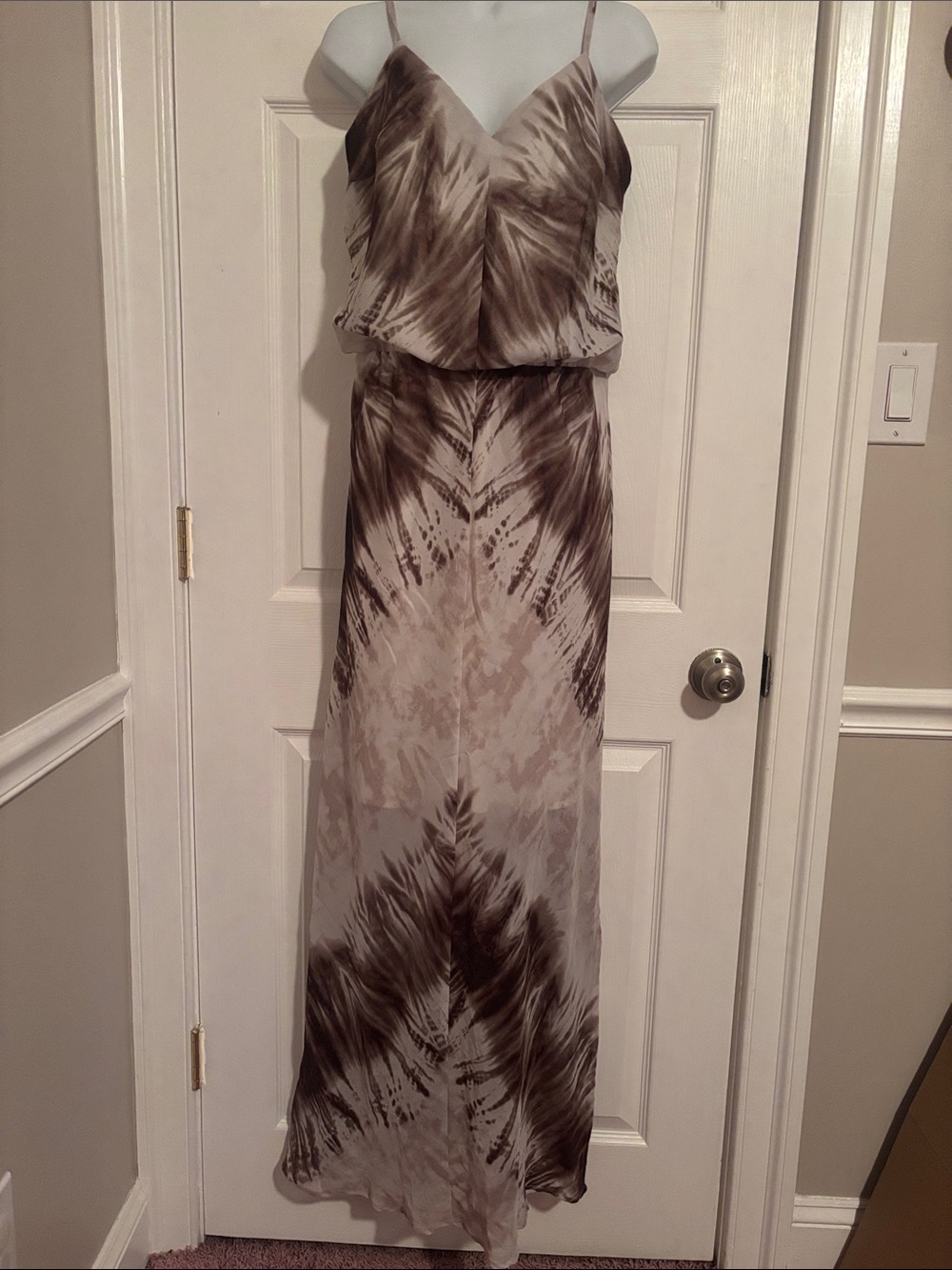 Vince Camino Tie-Dye Maxi Dress with Spaghetti Straps